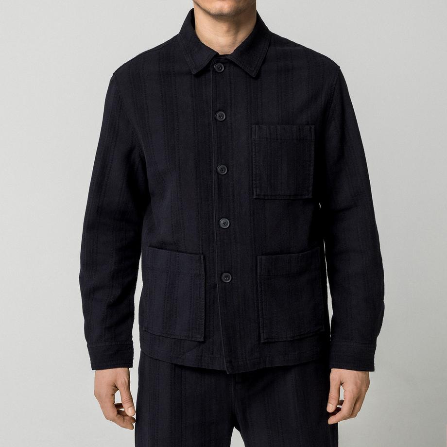 Manor Man Overshirt Rayé  