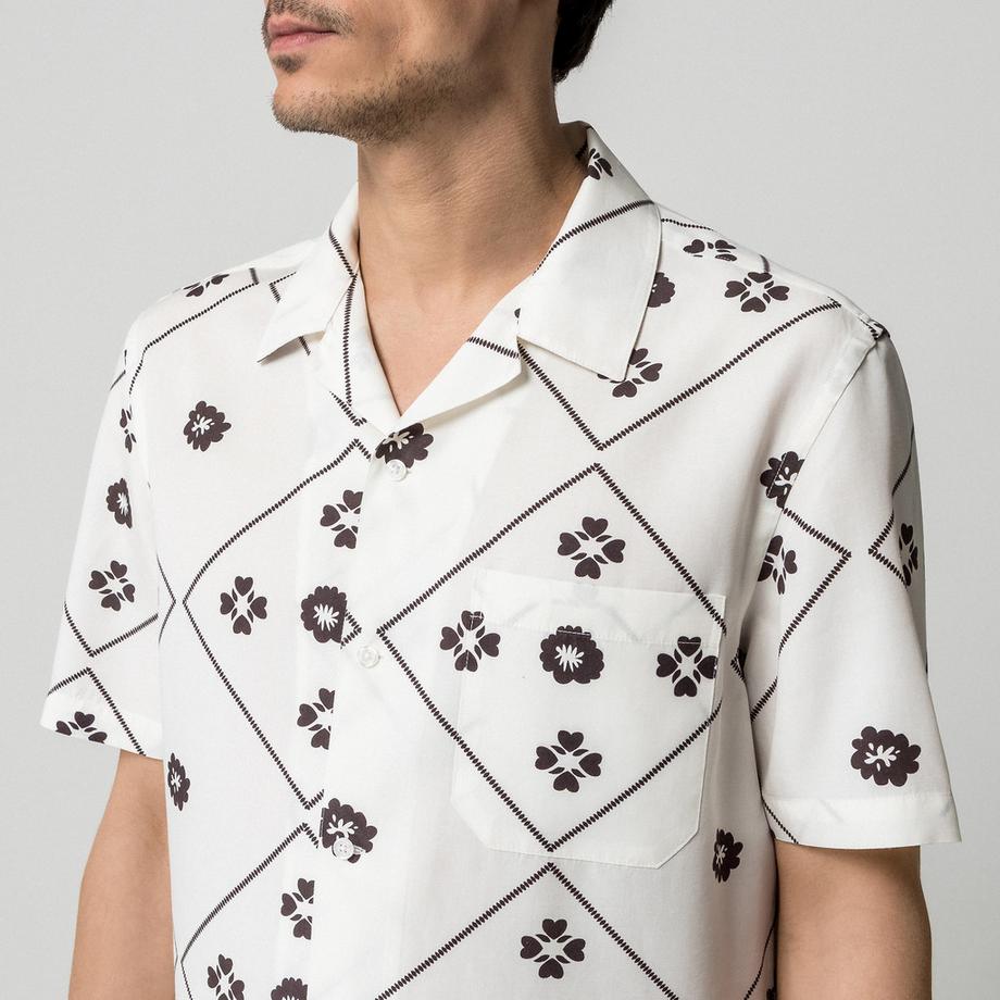 Manor Man Chemise à manches courtes à motif floral  