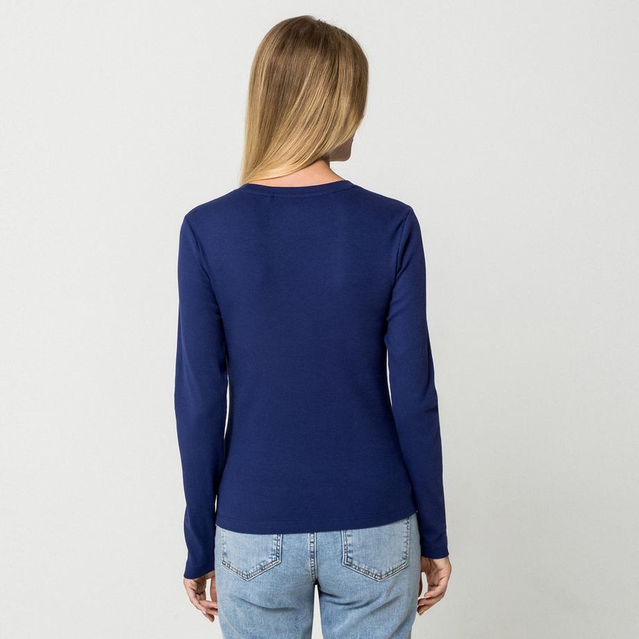 Manor Woman Maglione a costine a maniche lunghe  