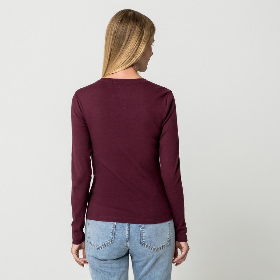 Manor Woman Maglione a costine a maniche lunghe  