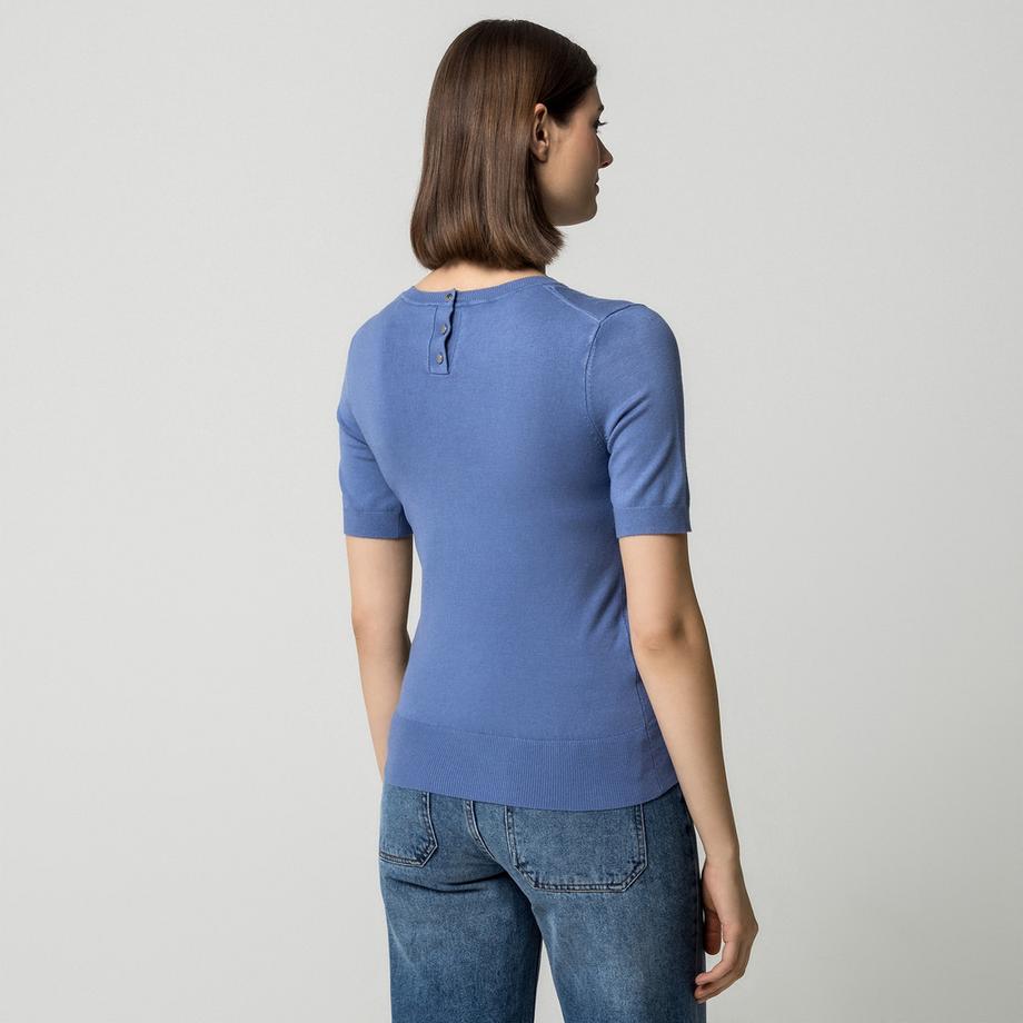 Manor Woman Maglione a Maniche Corte  