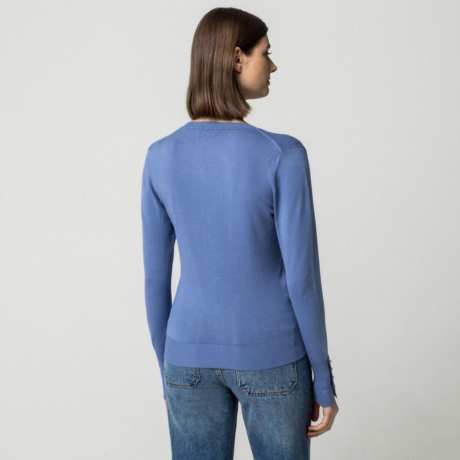 Manor Woman V-Ausschnitt Strickjacke mit Knopfleiste  
