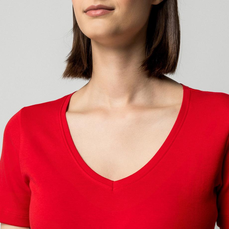 Manor Woman Kurzarm V-Ausschnitt T-Shirt  