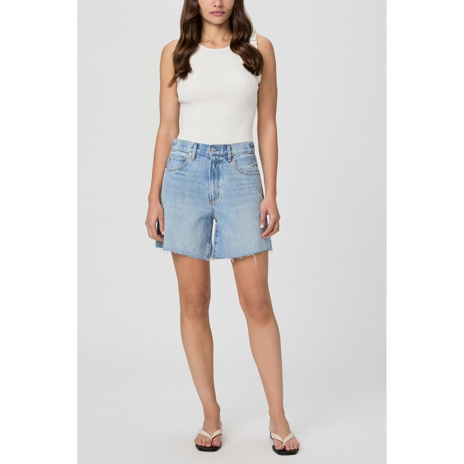 PAIGE Short en jean taille haute  