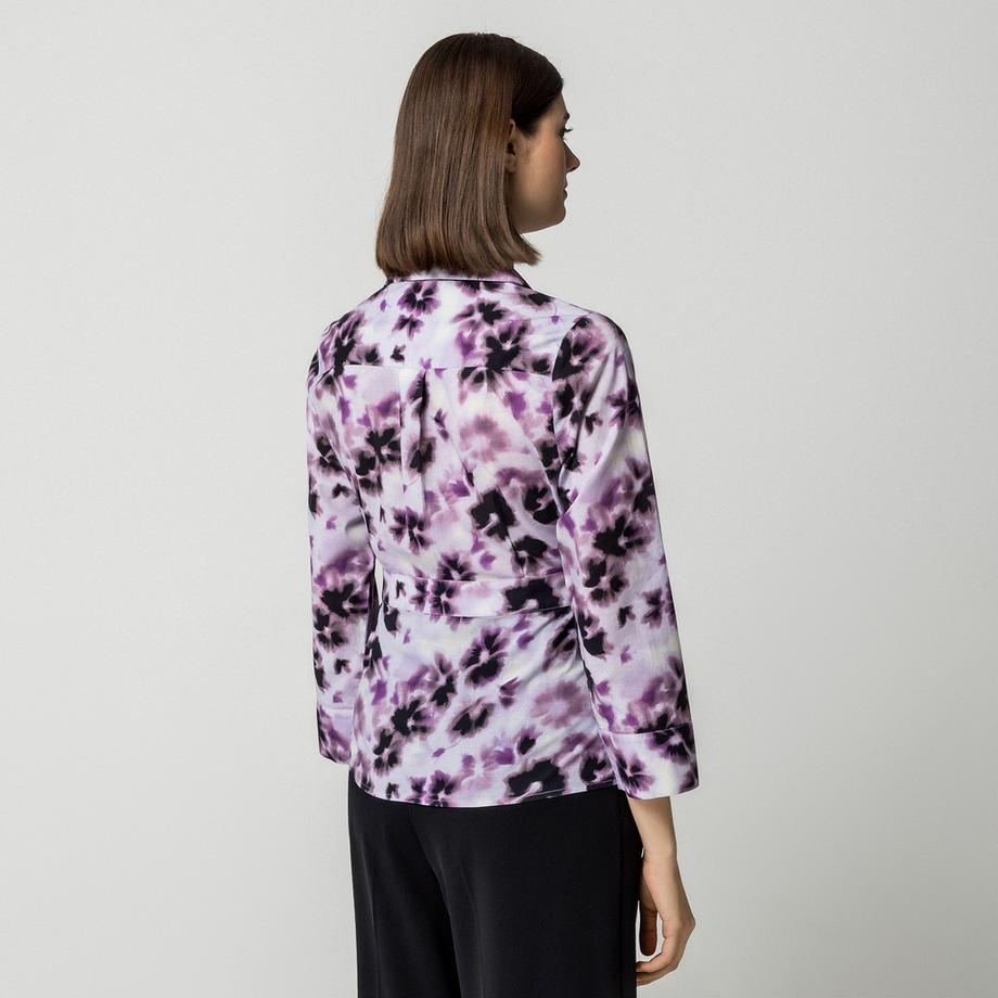 Manor Woman Bluse mit Blumenmuster und Wickeldesign  