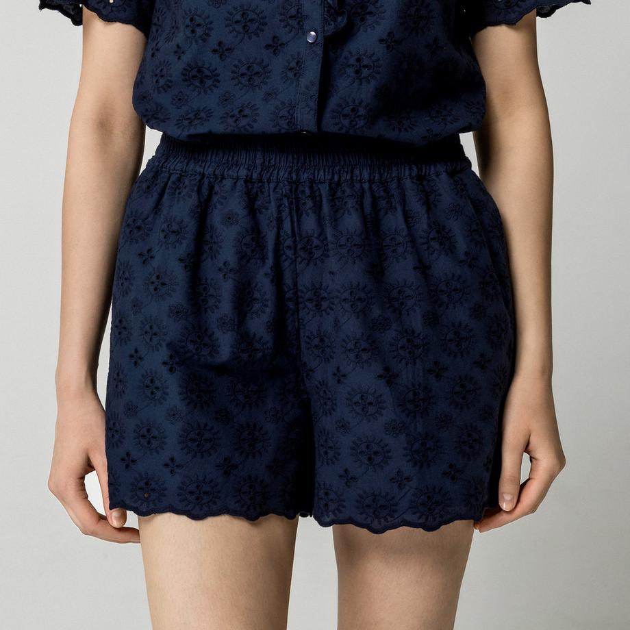 Manor Woman Short Ricamati a Occhielli  
