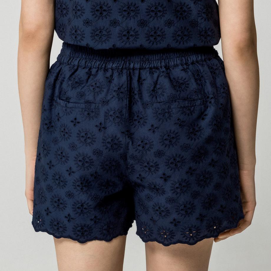 Manor Woman Short Ricamati a Occhielli  