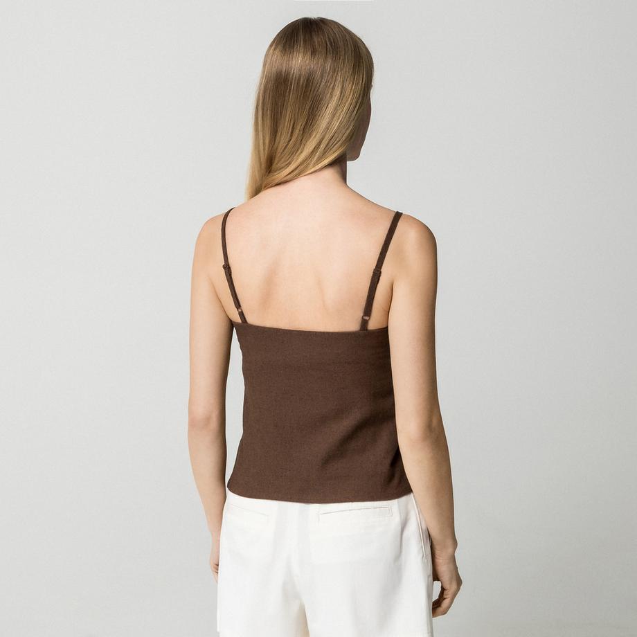 Manor Woman Top à encolure carrée  