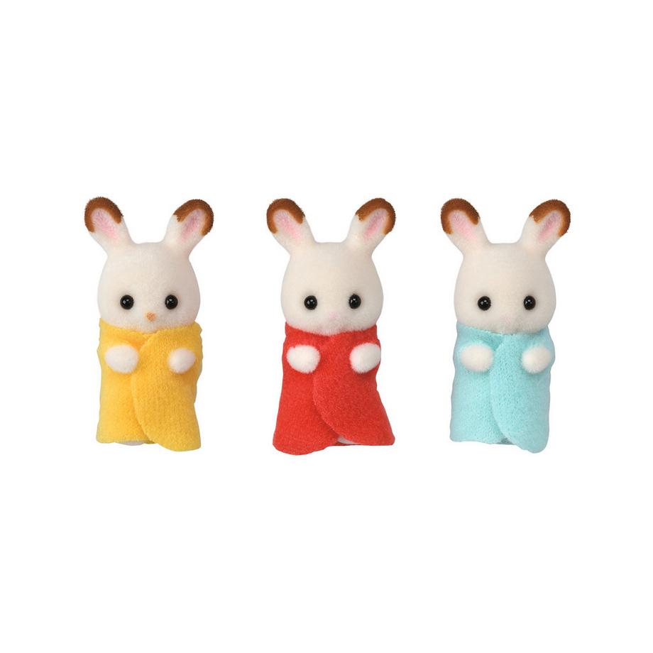 Sylvanian Families  SF Les triplés lapin chocolat 
