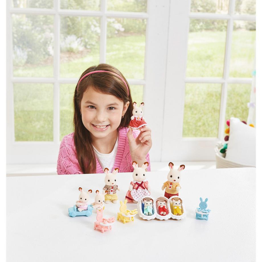 Sylvanian Families  SF Les triplés lapin chocolat 