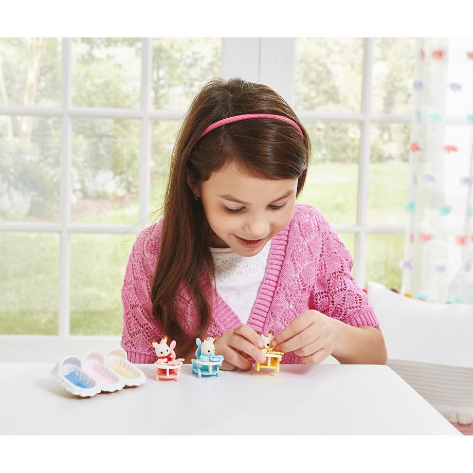 Sylvanian Families  SF Les triplés lapin chocolat 