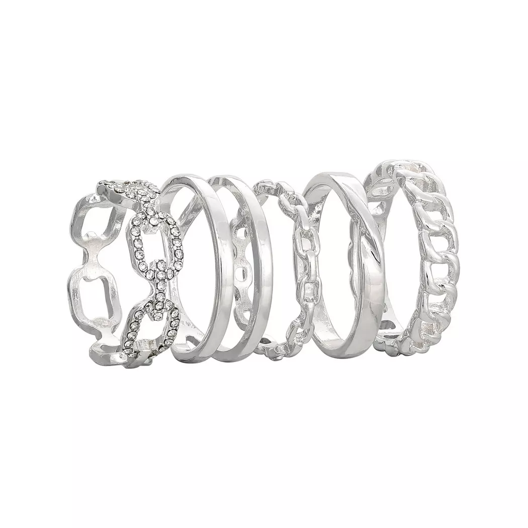Bijou Brigitte - Ring-Set, Silber