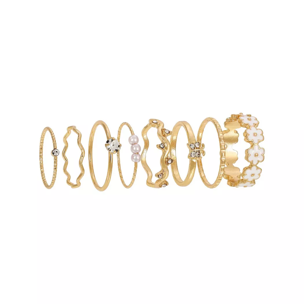 Bijou Brigitte - Ring-Set, Gold 6