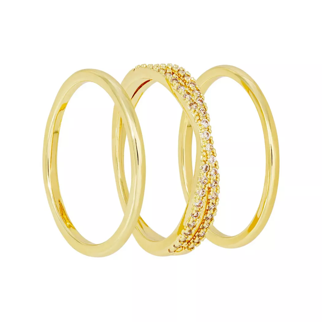 Bijou Brigitte - Ring-Set, Gold 2