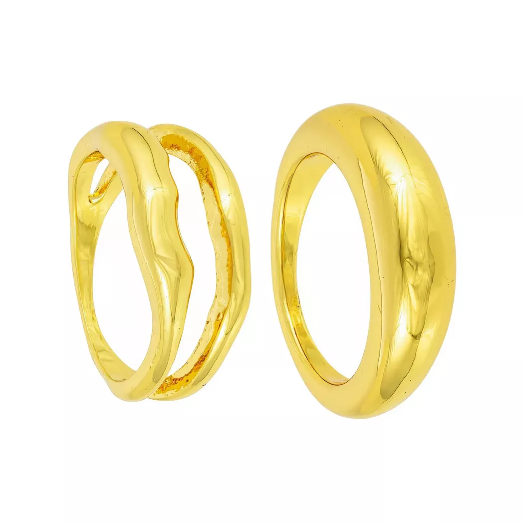 Bijou Brigitte - Ring-Set, Gold 4