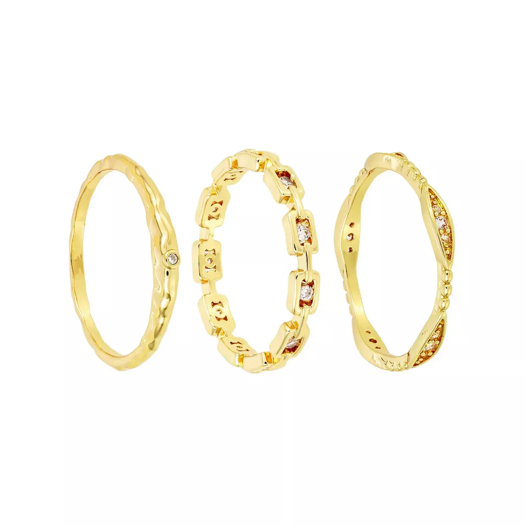 Bijou Brigitte - Ring-Set, Gold 7