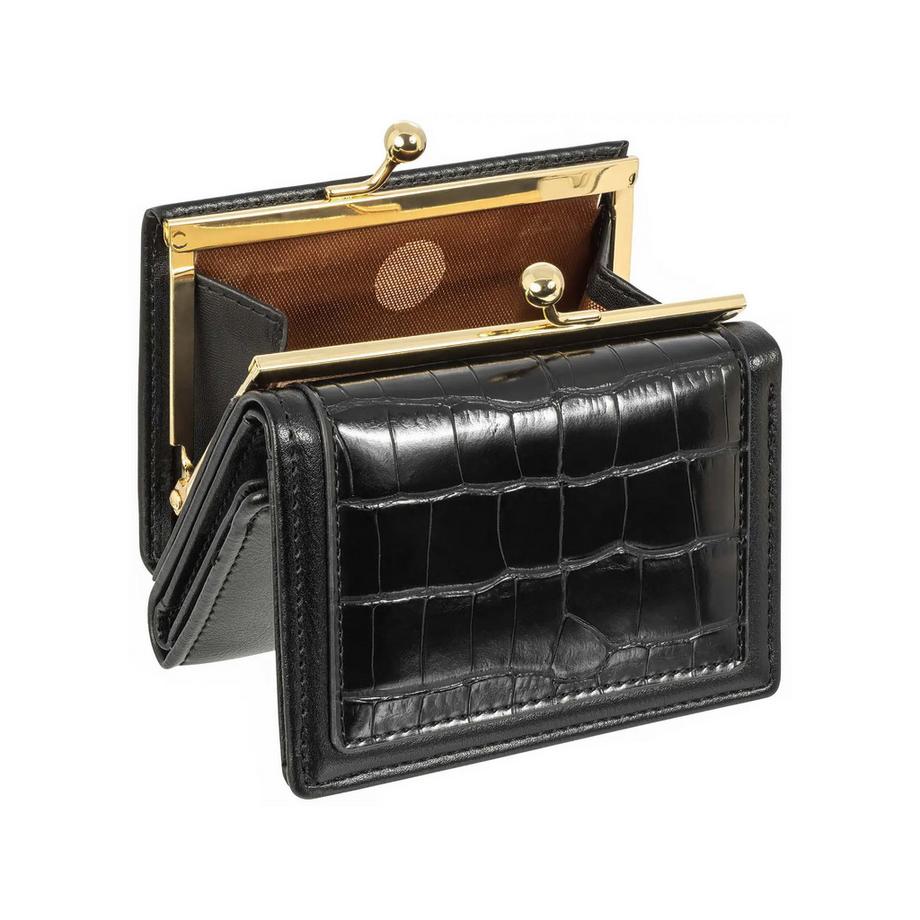 Bijou Brigitte Portefeuille gaufré crocodile avec fermoir  