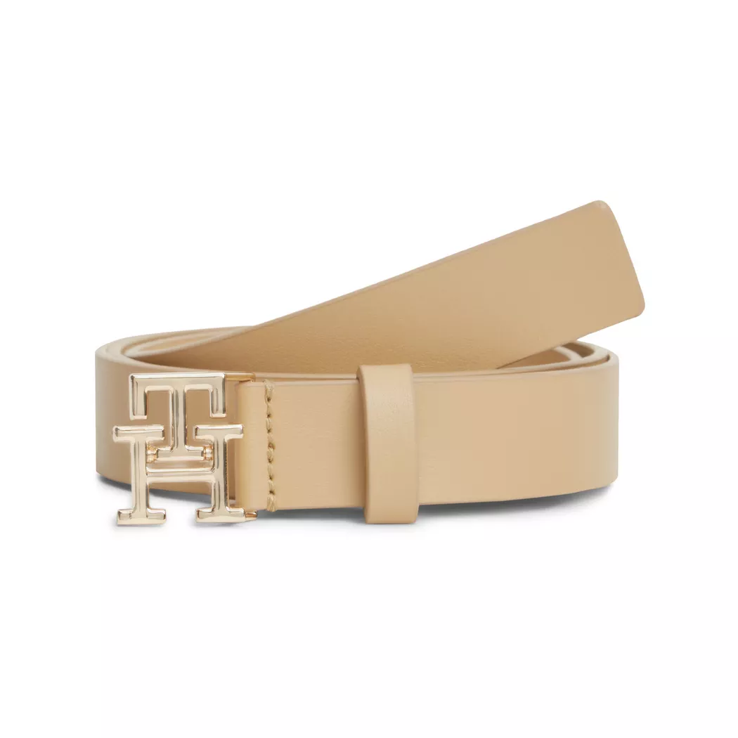 Tommy Hilfiger - Cintura in cuoio, per donna, Cachi, Größe 90