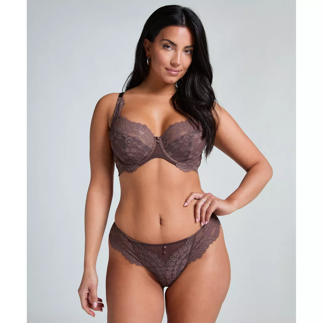 Hunkemöller - String, für Damen, Braun, Größe L