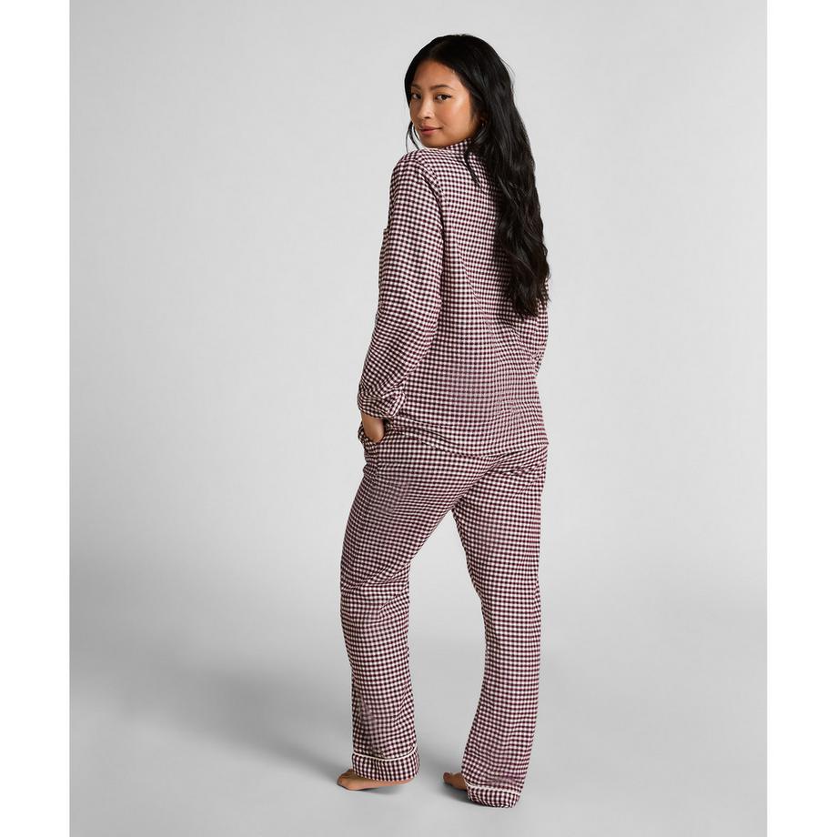 Hunkemöller Gingham Langarm Flanell Pyjama Top  