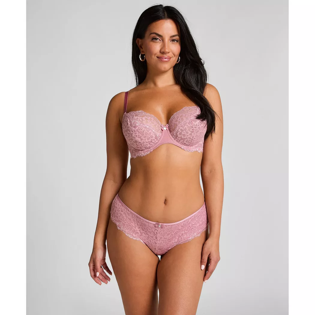 Hunkemöller - Slip con pizzo, per donna, Fucsia, Größe L
