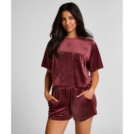Hunkemöller Shorty Pantaloncini Pigiama in Velluto  