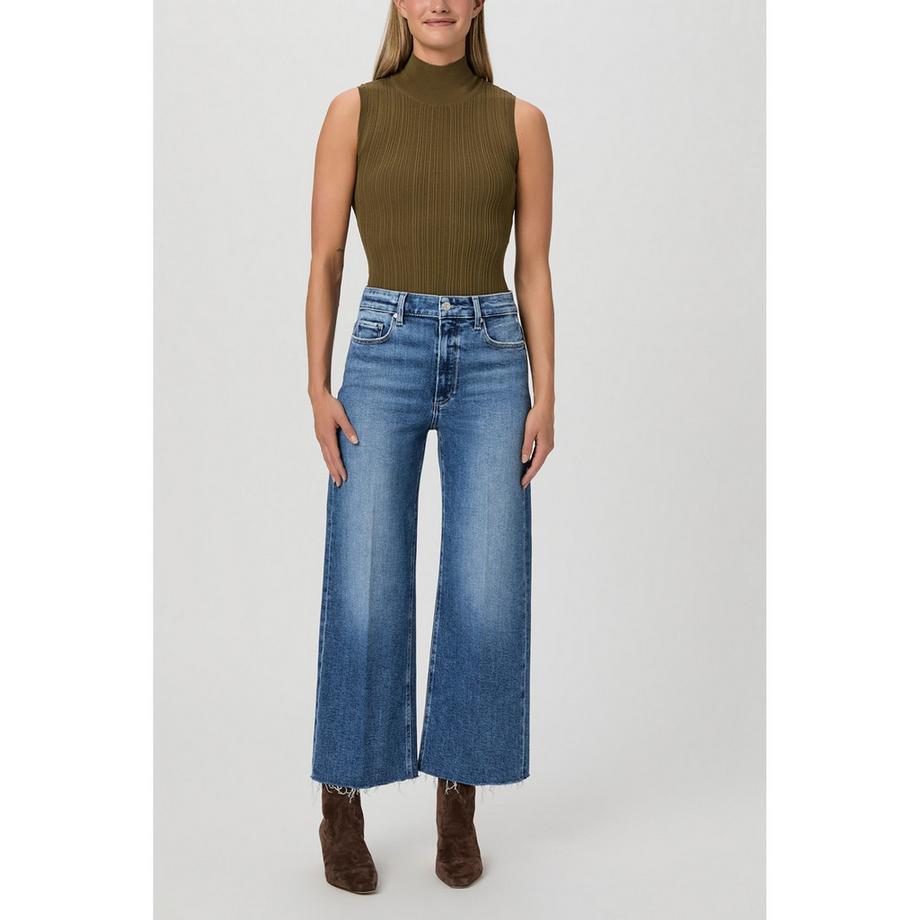 PAIGE High Rise Straight Leg Jeans  