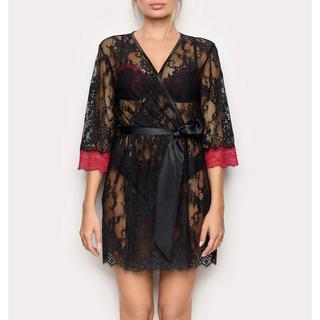 Yamamay Kimono in Pizzo con Dettagli in Raso  