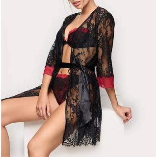 Yamamay Kimono in Pizzo con Dettagli in Raso  