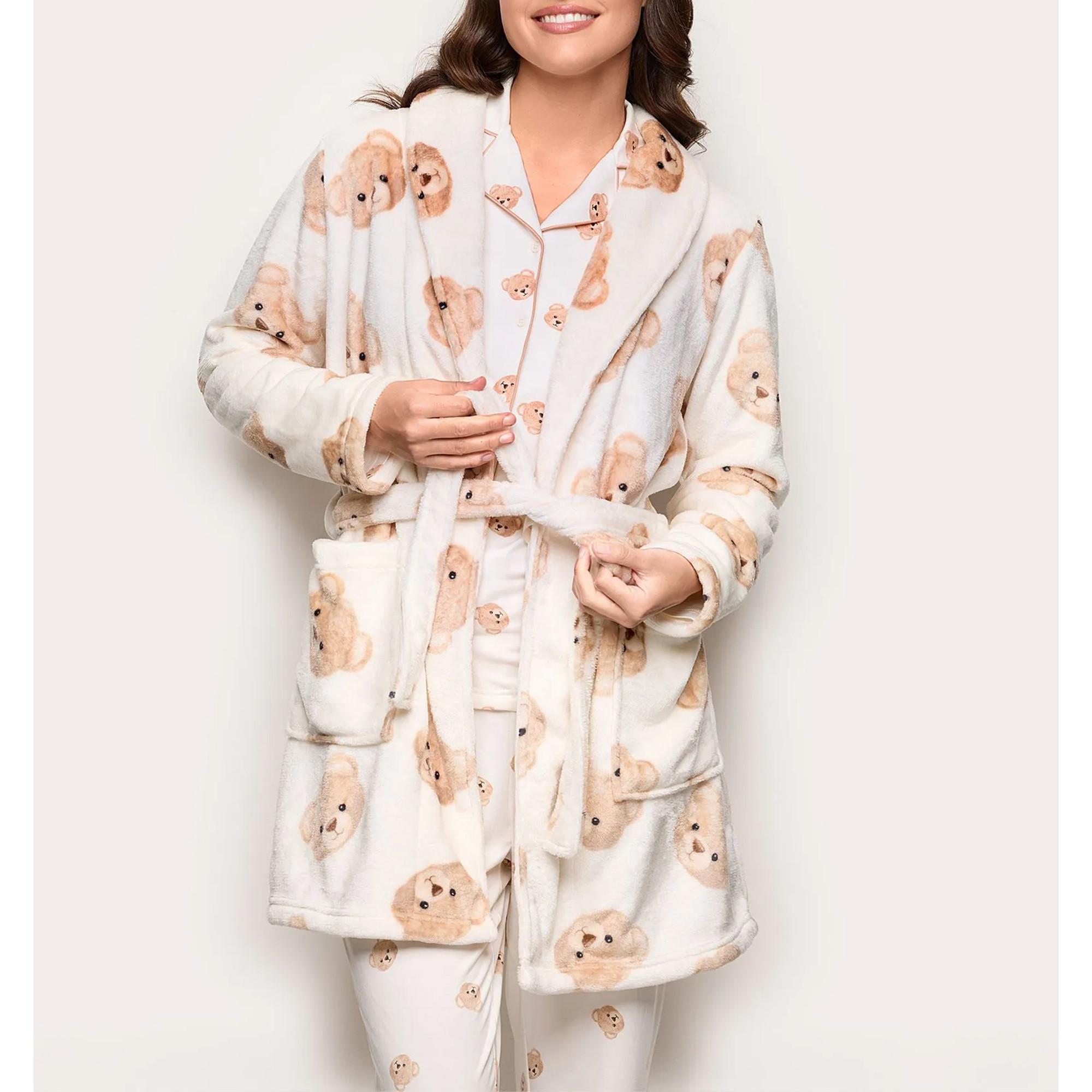 Yamamay Peignoir Imprimé Ours en Peluche  