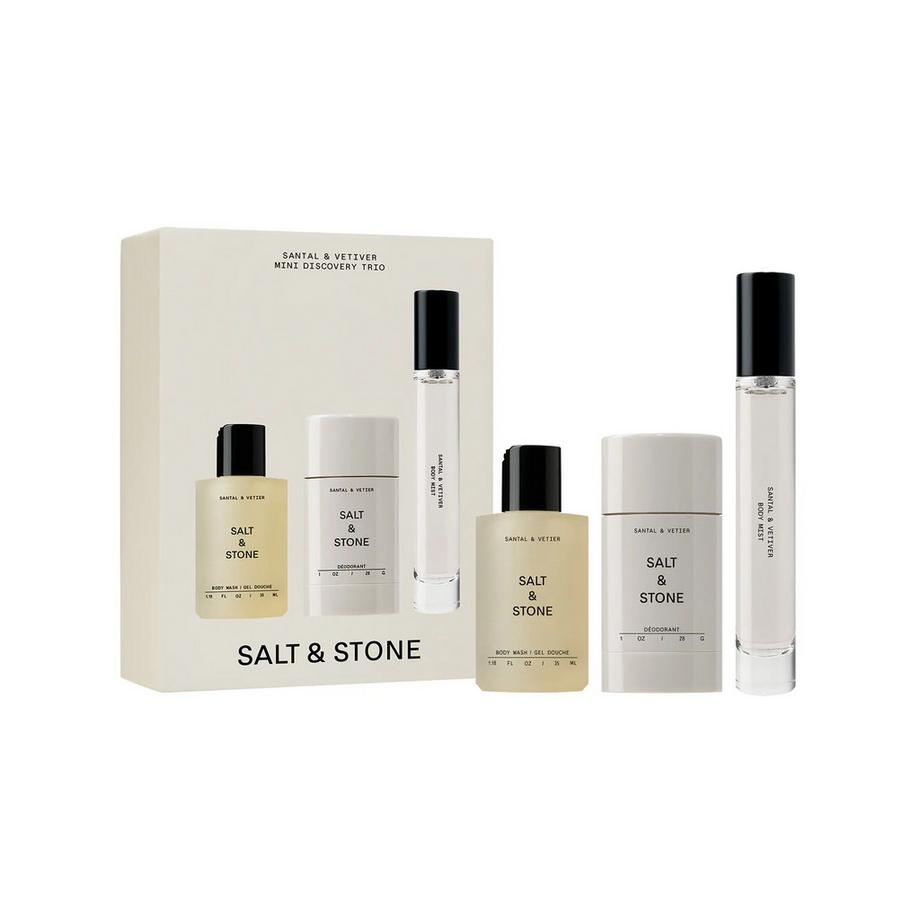Salt & Stone  Mini Discovery Trio - Trio scoperta formato mini Sandalo e Vetiver 