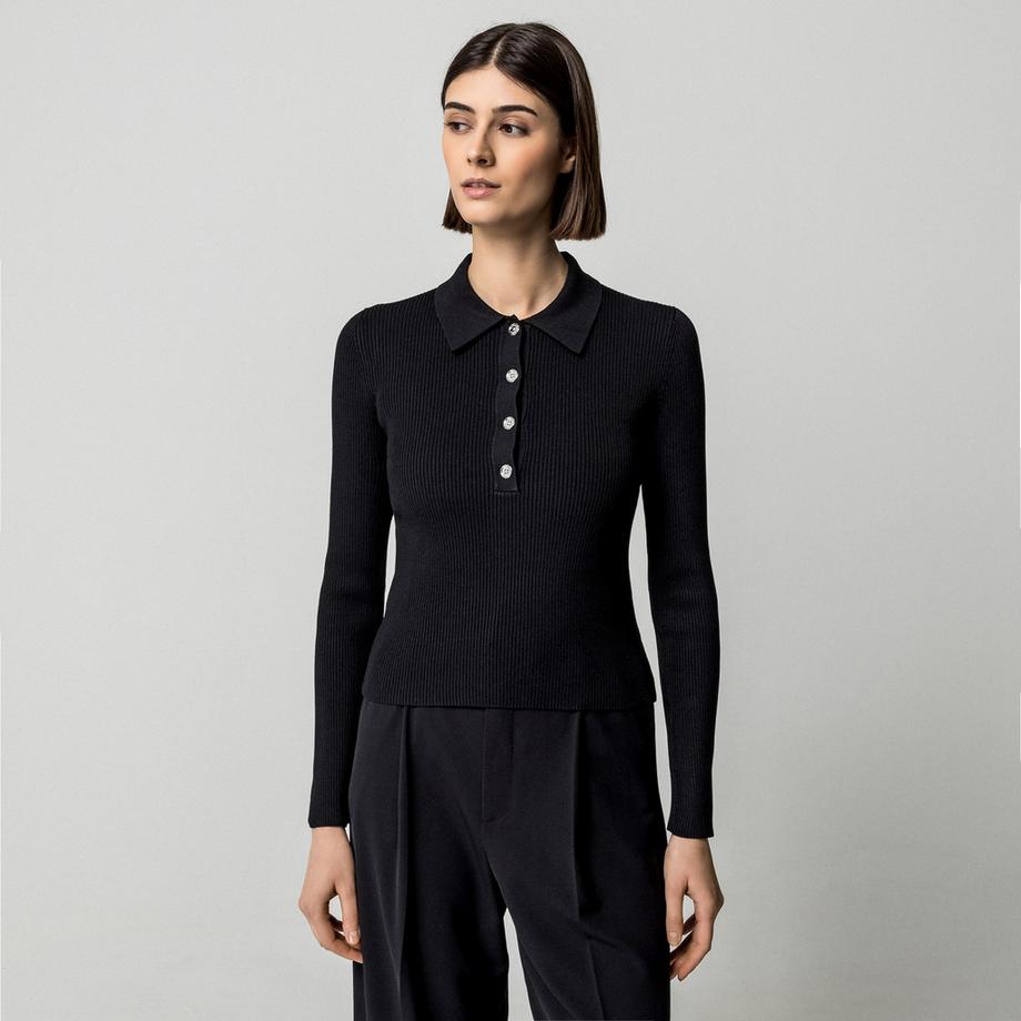 MICHAEL KORS Langarm Poloshirt  