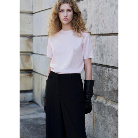 MANGO Spark Kurzarm Pailletten Pullover  