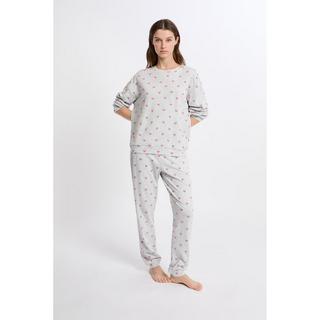 Etam T-shirt Imprimé Cœurs Manches Longues  