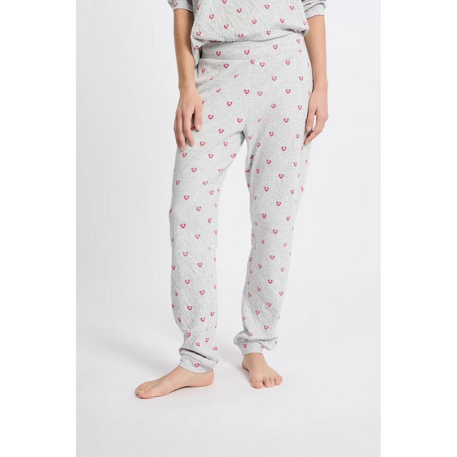 Etam Pantaloni pigiama lunghi stampa cuori  