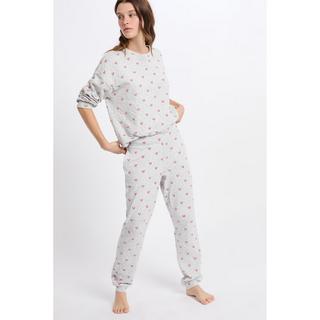 Etam Pantaloni Pigiama Lunghi con Stampa Cuori  