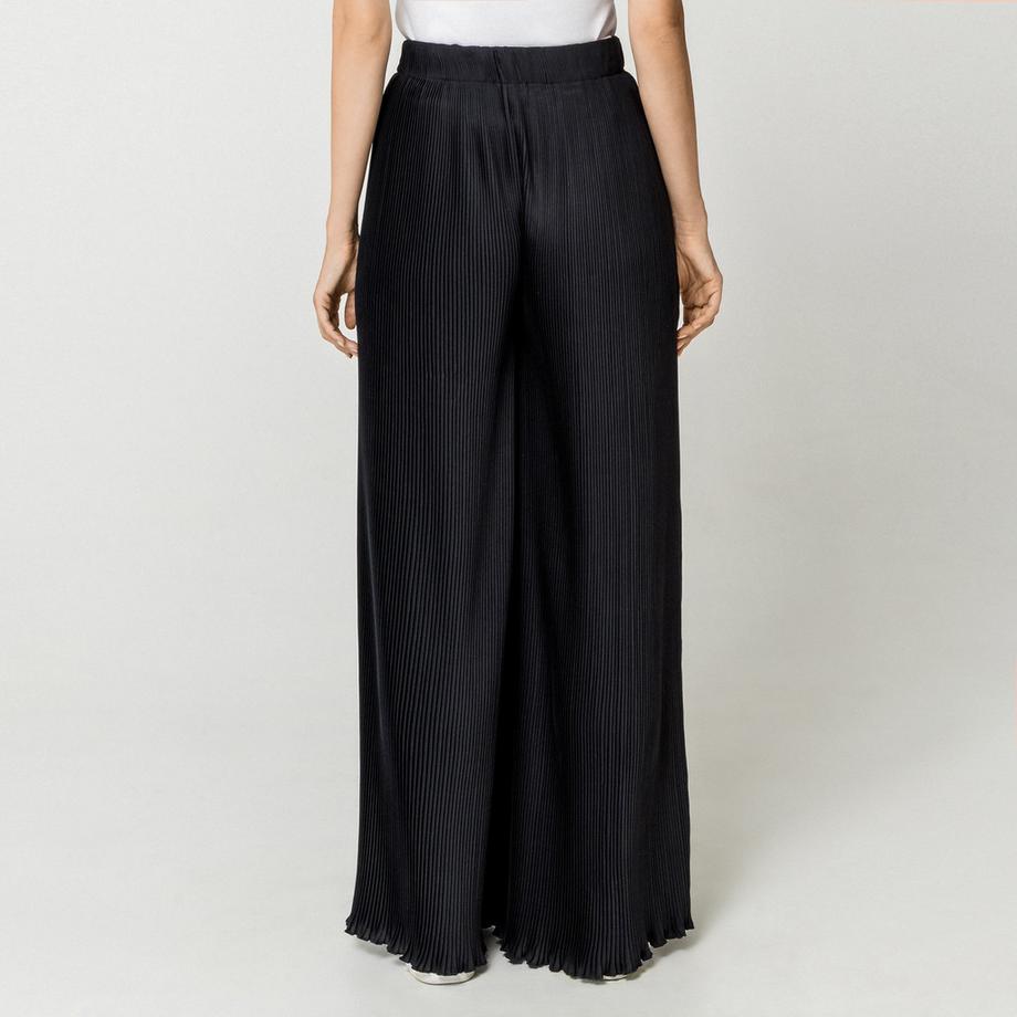Manor Woman Pantalon plissé à jambe large  