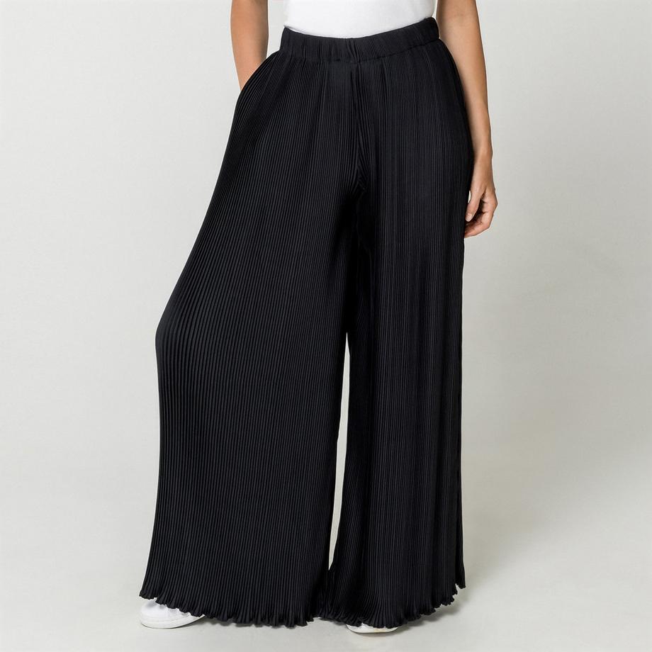 Manor Woman Pantalon plissé à jambe large  