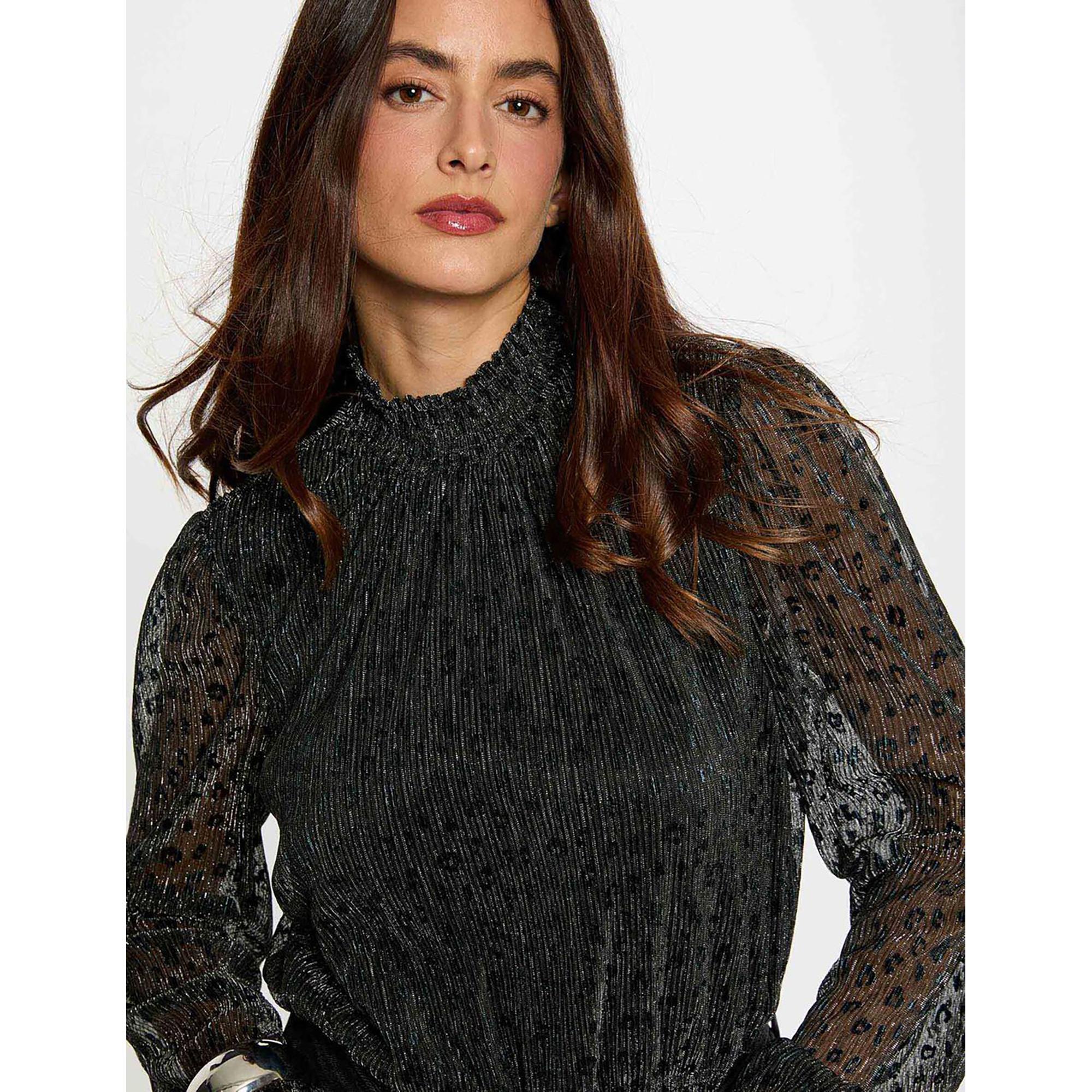 MORGAN T-shirt a collo alto a maniche lunghe  