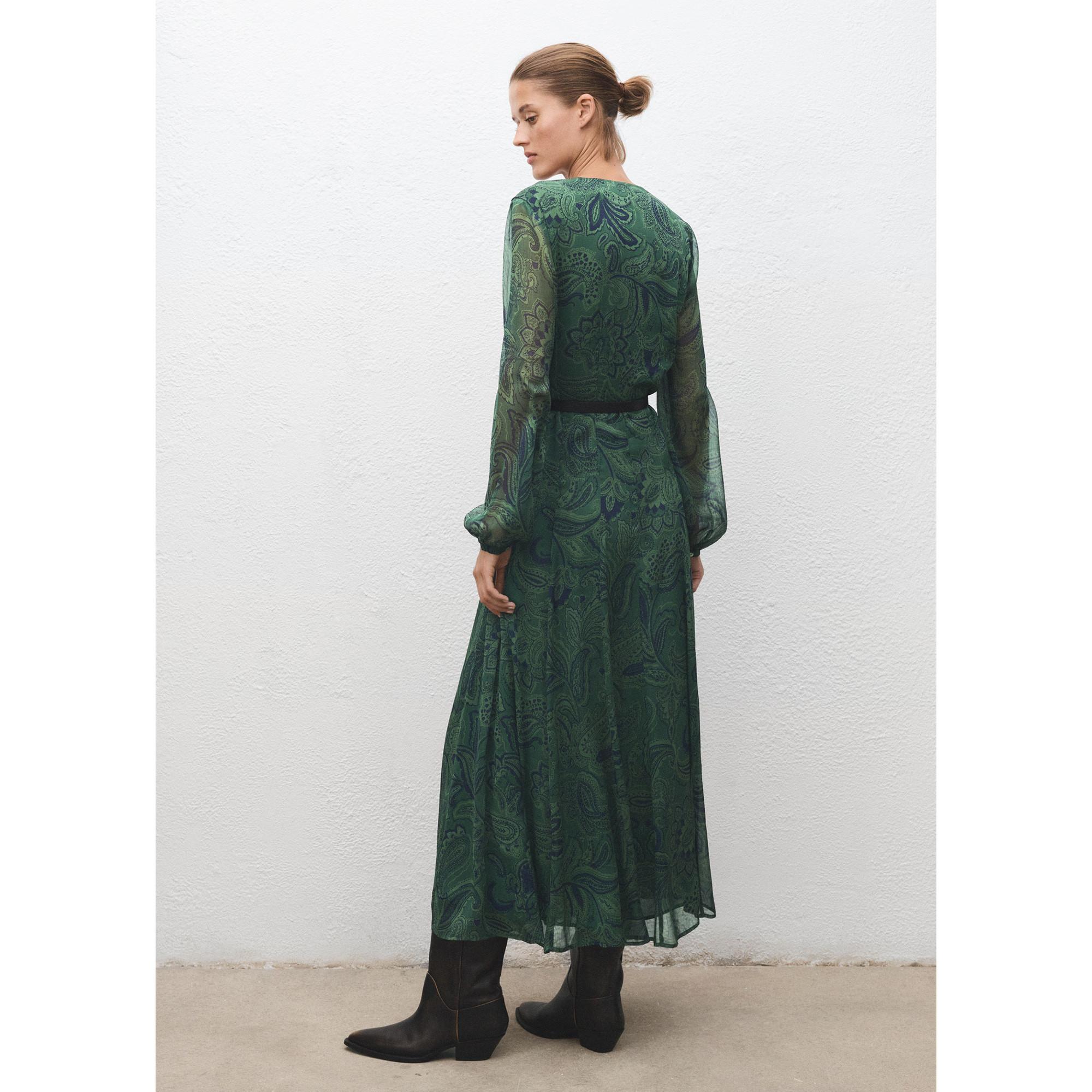 MANGO DIVINE Robe Chemise Imprimée Florale avec Ceinture  