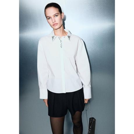 MANGO RUS Camicetta Collo Decorato  