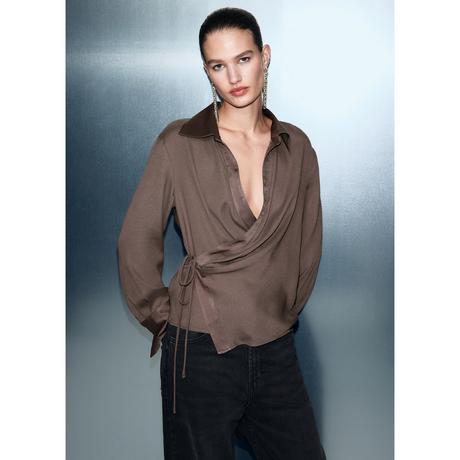 MANGO RIDER Wickelbluse Langarm  