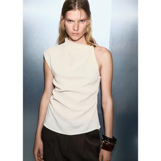 MANGO Joia Camicetta asimmetrica senza maniche con dettaglio metallico  