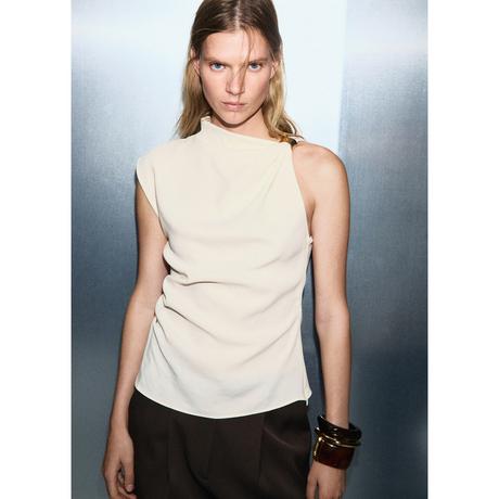 MANGO Joia Camicetta asimmetrica senza maniche con dettaglio metallico  