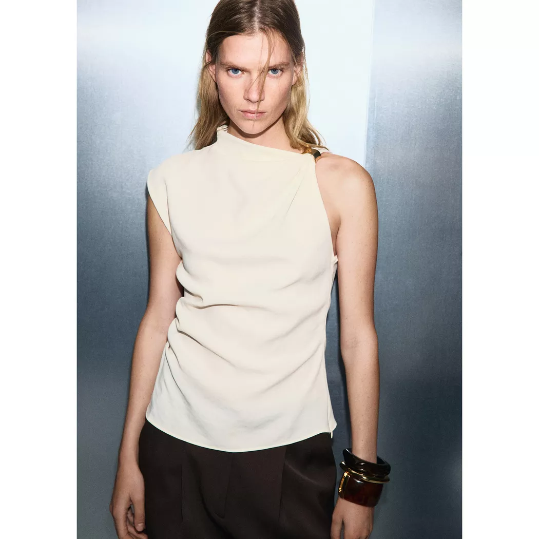 Mango - Bluse, für Damen, Café, Größe S 2
