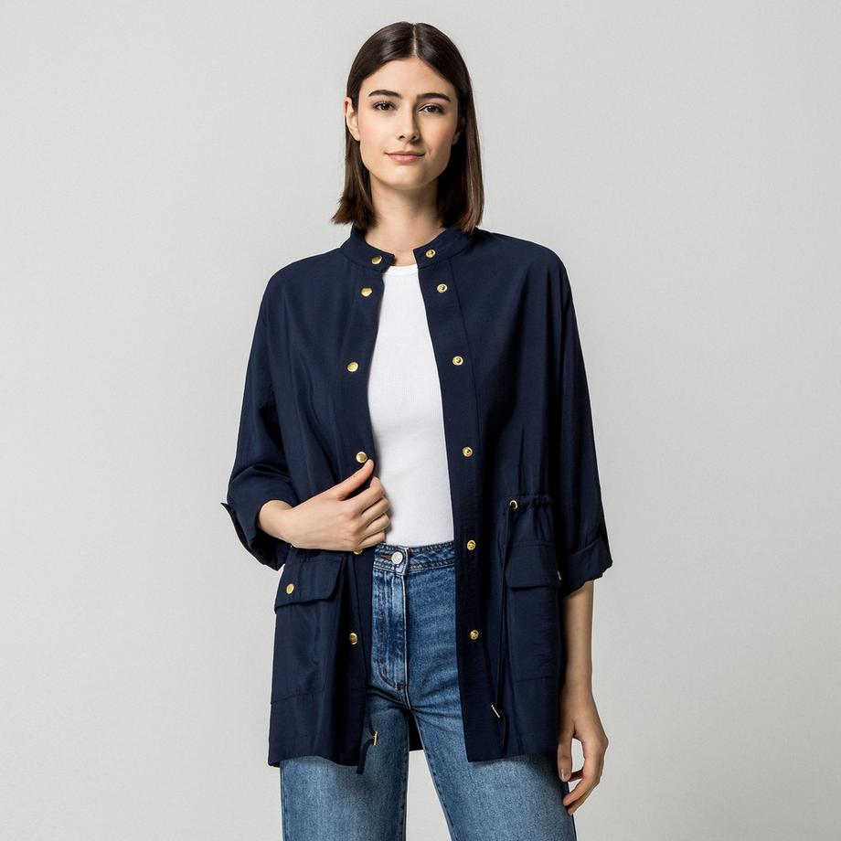 Manor Woman Langarmjacke mit Kordelzug in der Taille  