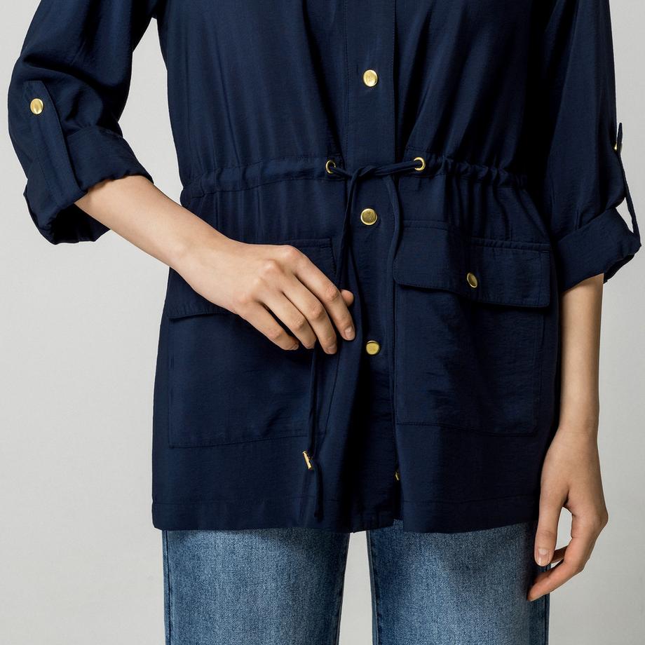 Manor Woman Langarmjacke mit Kordelzug in der Taille  