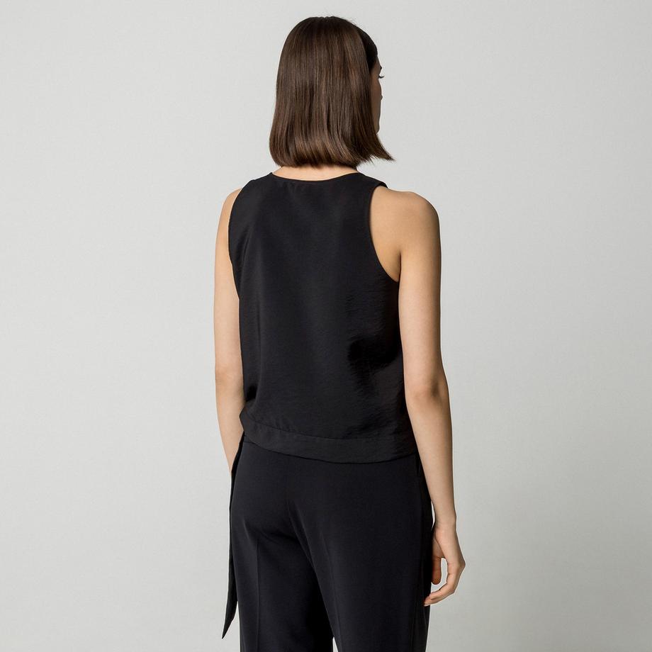 Marella MLSUMICO Top sans manches avec détail à nouer sur le côté  