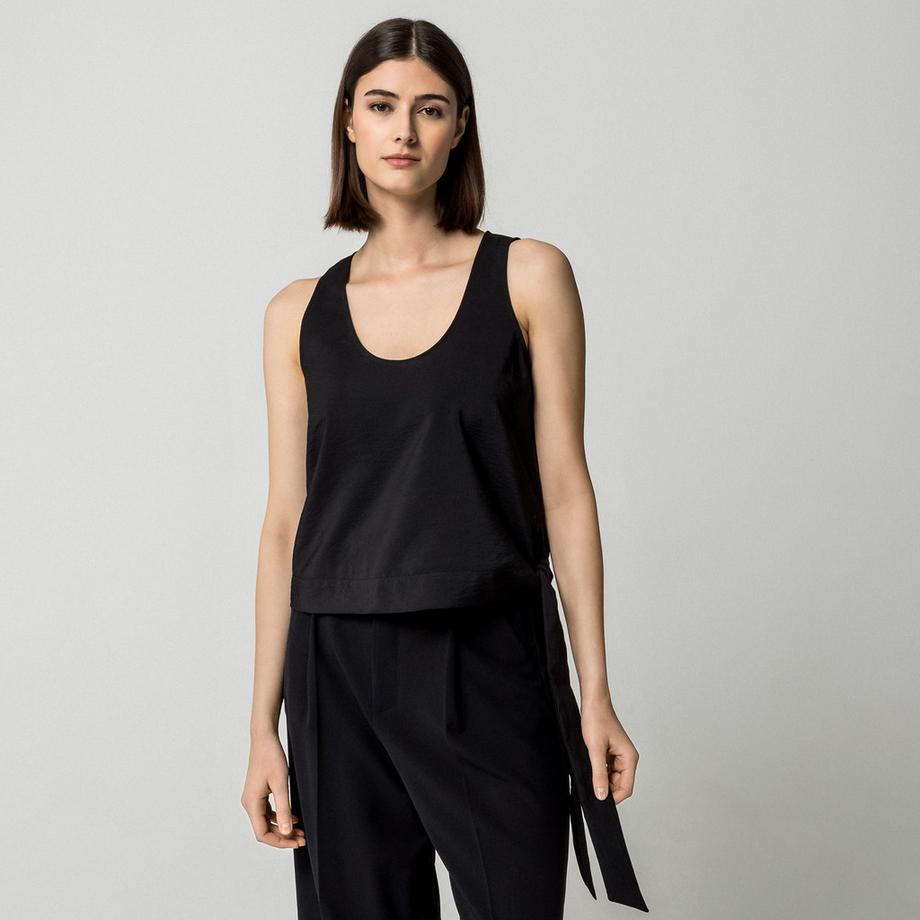 Marella MLSUMICO Top sans manches avec détail à nouer sur le côté  