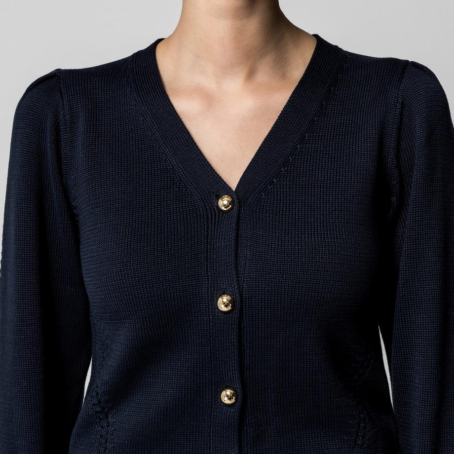 Marella MLSPOLIS V-Ausschnitt Cardigan mit Goldknöpfen  